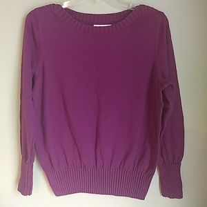 Boat neck magenta sweater